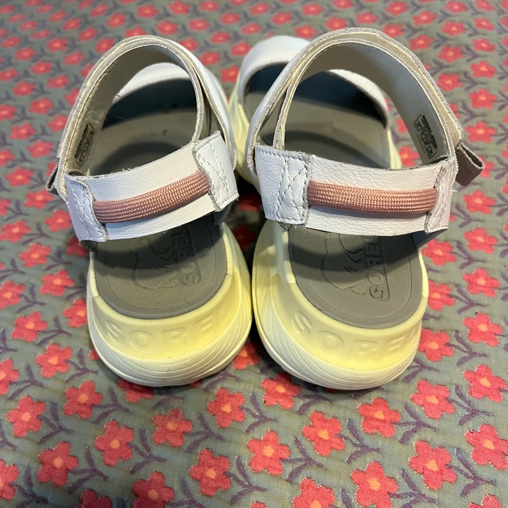Sorel White Women's Sandals - Picture 2 of 6